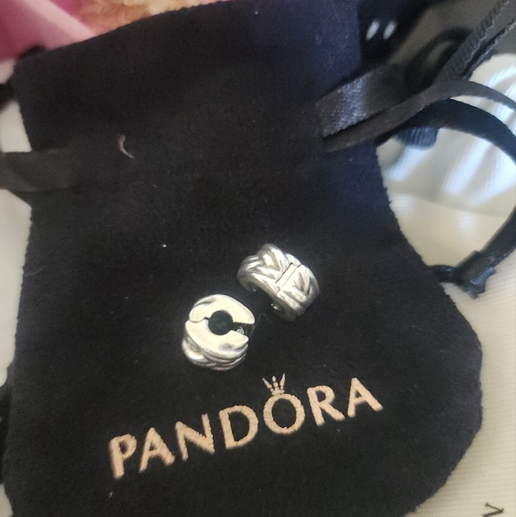 Pandora Silver Charm Clips - Picture 3 of 3